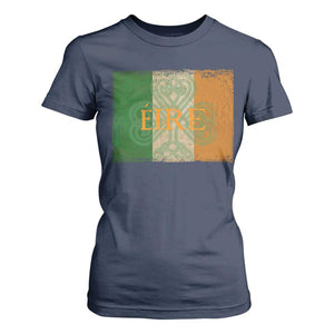 Eire Irish Pride T Shirt For Women Celtic Shamrock Ireland Flag TS09 Navy Print Your Wear