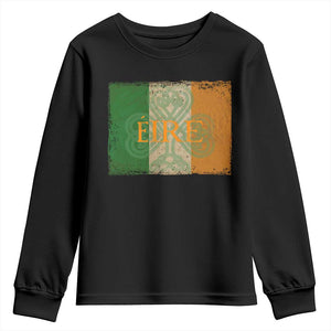 Eire Irish Pride Youth Sweatshirt Celtic Shamrock Ireland Flag TS09 Black Print Your Wear