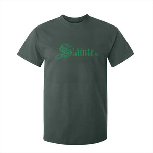 Irish T Shirt For Kid Slainte Cheers Good Health Ireland TS09 Dark Forest Green Print Your Wear