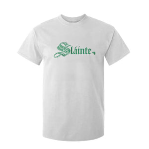 Irish T Shirt For Kid Slainte Cheers Good Health Ireland TS09 White Print Your Wear