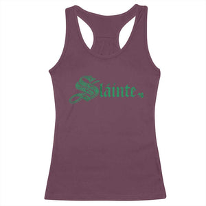 Irish Racerback Tank Top Slainte Cheers Good Health Ireland TS09 Maroon Print Your Wear