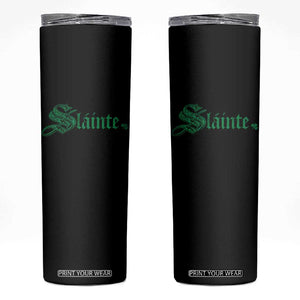 Irish Skinny Tumbler Slainte Cheers Good Health Ireland TS09 Black Print Your Wear