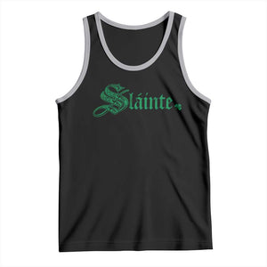 Irish Tank Top Slainte Cheers Good Health Ireland TS09 Black Athletic Heather Print Your Wear