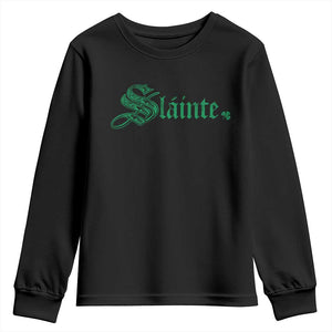 Irish Youth Sweatshirt Slainte Cheers Good Health Ireland TS09 Black Print Your Wear