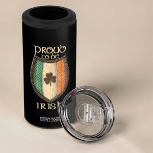Proud To Be Irish 4 in 1 Can Cooler Tumbler Celtic Shamrock Ireland Flag TS09 Print Your Wear