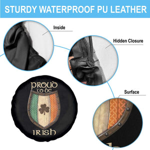 Proud To Be Irish Spare Tire Cover Celtic Shamrock Ireland Flag TS09 Print Your Wear