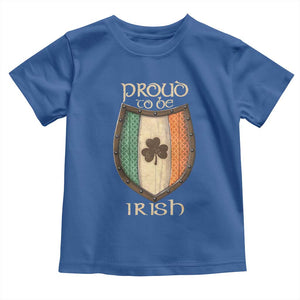 Proud To Be Irish Toddler T Shirt Celtic Shamrock Ireland Flag TS09 Royal Blue Print Your Wear