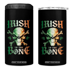 Irish Pride 4 in 1 Can Cooler Tumbler Irish To The Bone TS09 One Size: 16 oz Black Print Your Wear