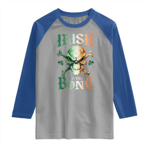 Irish Pride Raglan Shirt Irish To The Bone TS09 Sport Gray Royal Print Your Wear