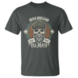 Irish Pride T Shirt Irish Hooligan Stay True Till Death TS09 Dark Heather Print Your Wear