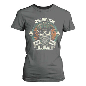 Irish Pride T Shirt For Women Irish Hooligan Stay True Till Death TS09 Dark Heather Print Your Wear