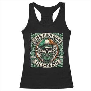 Irish Pride Racerback Tank Top Irish Hooligan Ireland Flag Skull TS09 Black Print Your Wear