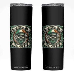 Irish Pride Skinny Tumbler Irish Hooligan Ireland Flag Skull TS09 Black Print Your Wear