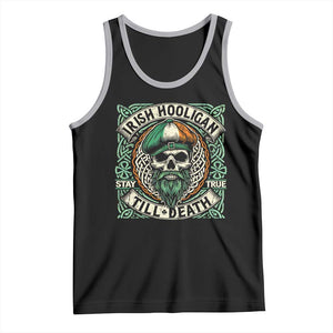 Irish Pride Tank Top Irish Hooligan Ireland Flag Skull TS09 Black Athletic Heather Print Your Wear