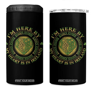 Irish Pride 4 in 1 Can Cooler Tumbler I May Be Here But My Heart Is In Ireland TS09 One Size: 16 oz Black Print Your Wear