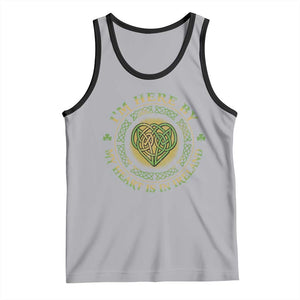 Irish Pride Tank Top I May Be Here But My Heart Is In Ireland TS09 Athletic Heather Black Print Your Wear