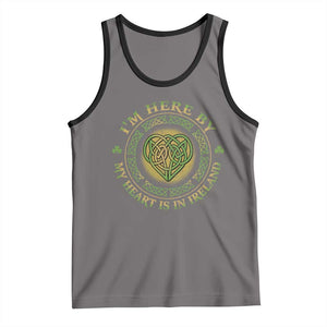 Irish Pride Tank Top I May Be Here But My Heart Is In Ireland TS09 Deep Heather Black Print Your Wear