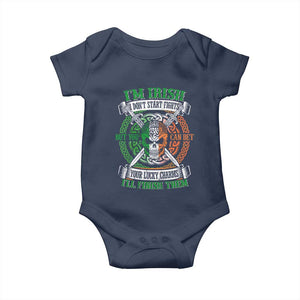 Irish Pride Baby Onesie You Can Bet Your Lucky Charms I'll Finish Them TS09 Navy Print Your Wear