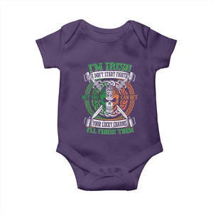 Irish Pride Baby Onesie You Can Bet Your Lucky Charms I'll Finish Them TS09 Purple Print Your Wear