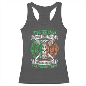 Irish Pride Racerback Tank Top You Can Bet Your Lucky Charms I'll Finish Them TS09 Dark Heather Print Your Wear