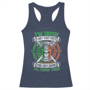 Irish Pride Racerback Tank Top You Can Bet Your Lucky Charms I'll Finish Them TS09 Navy Print Your Wear