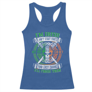 Irish Pride Racerback Tank Top You Can Bet Your Lucky Charms I'll Finish Them TS09 Royal Blue Print Your Wear