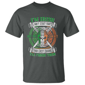 Irish Pride T Shirt You Can Bet Your Lucky Charms I'll Finish Them TS09 Dark Heather Print Your Wear