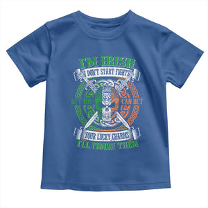 Irish Pride Toddler T Shirt You Can Bet Your Lucky Charms I'll Finish Them TS09 Royal Blue Print Your Wear