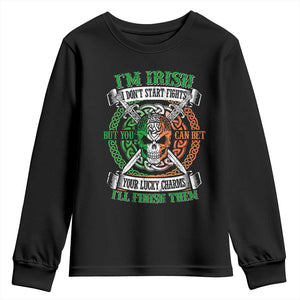 Irish Pride Youth Sweatshirt You Can Bet Your Lucky Charms I'll Finish Them TS09 Black Print Your Wear