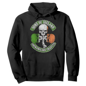 Irish Pride Hoodie Sons Of Ireland Shenanigans Chapter Skull Shamrock TS09 Black Print Your Wear