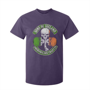 Irish Pride T Shirt For Kid Sons Of Ireland Shenanigans Chapter Skull Shamrock TS09 Purple Print Your Wear
