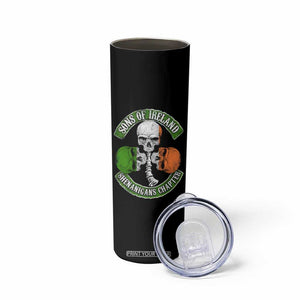 Irish Pride Skinny Tumbler Sons Of Ireland Shenanigans Chapter Skull Shamrock TS09 Print Your Wear