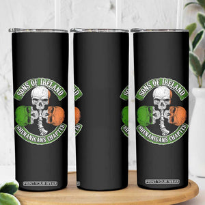 Irish Pride Skinny Tumbler Sons Of Ireland Shenanigans Chapter Skull Shamrock TS09 Print Your Wear