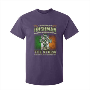 Irish Pride T Shirt For Kid Irish Warrior I Am The Storm The Irishman Whispers Back TS09 Purple Print Your Wear