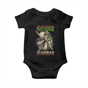 Irish Pride Baby Onesie Irish Warrior I Am The Feckin Storm TS09 Black Print Your Wear