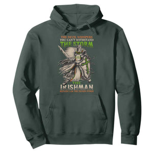 Irish Pride Hoodie Irish Warrior I Am The Feckin Storm TS09 Dark Forest Green Print Your Wear