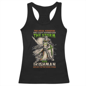 Irish Pride Racerback Tank Top Irish Warrior I Am The Feckin Storm TS09 Black Print Your Wear