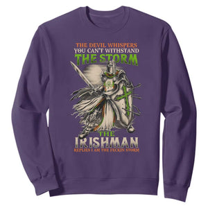 Irish Pride Sweatshirt Irish Warrior I Am The Feckin Storm TS09 Purple Print Your Wear