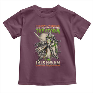 Irish Pride Toddler T Shirt Irish Warrior I Am The Feckin Storm TS09 Maroon Print Your Wear