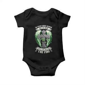 Irish Women Baby Onesie In Every Irish Woman Lies An Angel Until You Unleash The Fire TS09 Black Print Your Wear