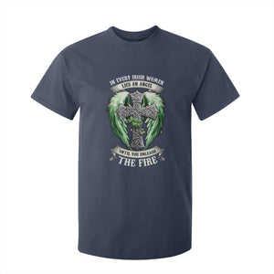 Irish Women T Shirt For Kid In Every Irish Woman Lies An Angel Until You Unleash The Fire TS09 Navy Print Your Wear