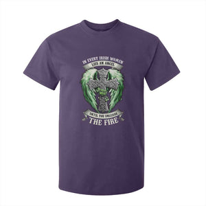 Irish Women T Shirt For Kid In Every Irish Woman Lies An Angel Until You Unleash The Fire TS09 Purple Print Your Wear