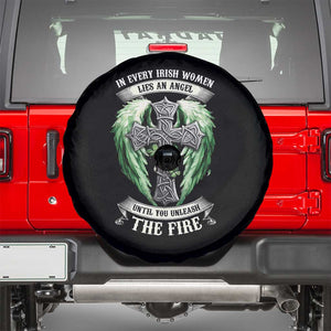 Irish Women Spare Tire Cover In Every Irish Woman Lies An Angel Until You Unleash The Fire TS09 Black Print Your Wear
