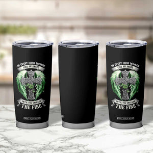 Irish Women Tumbler Cup In Every Irish Woman Lies An Angel Until You Unleash The Fire TS09 Print Your Wear