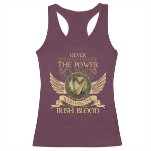 Never Underestimate The Power Of Irish Women Racerback Tank Top TS09 Maroon Print Your Wear
