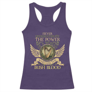 Never Underestimate The Power Of Irish Women Racerback Tank Top TS09 Purple Print Your Wear