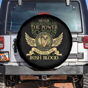 Never Underestimate The Power Of Irish Women Spare Tire Cover TS09 No hole Black Print Your Wear