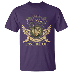 Never Underestimate The Power Of Irish Women T Shirt TS09 Purple Print Your Wear