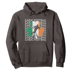 Gaelic Football Hoodie Irish Flag Shamrock TS09 Dark Chocolate Print Your Wear