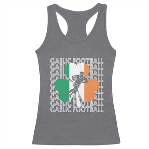 Gaelic Football Racerback Tank Top Irish Flag Shamrock TS09 Charcoal Print Your Wear